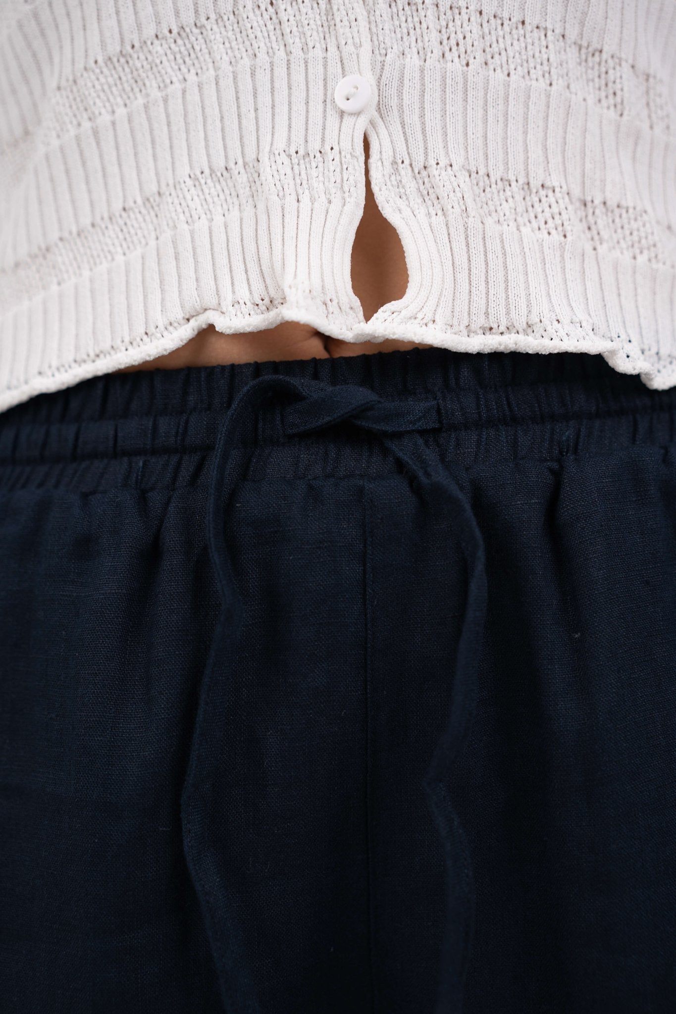 Hørbukser Højtaljede Navy |  Skagen-clothing.dk