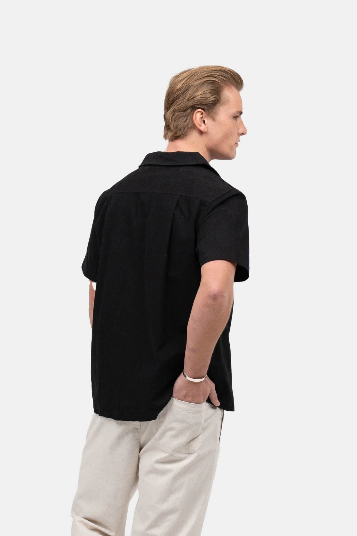 Kortærmede Skjorte - Box fit Sort |  Skagen-clothing.dk