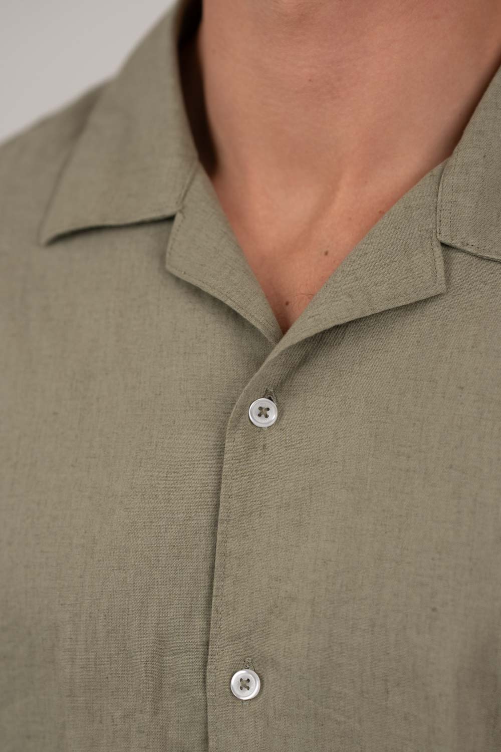 Kortærmet Hørskjorte Army |  Skagen-clothing.dk