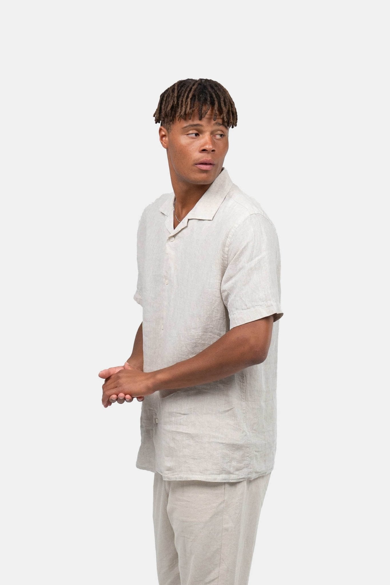 Kortærmet Hørskjorte Beige |  Skagen-clothing.dk
