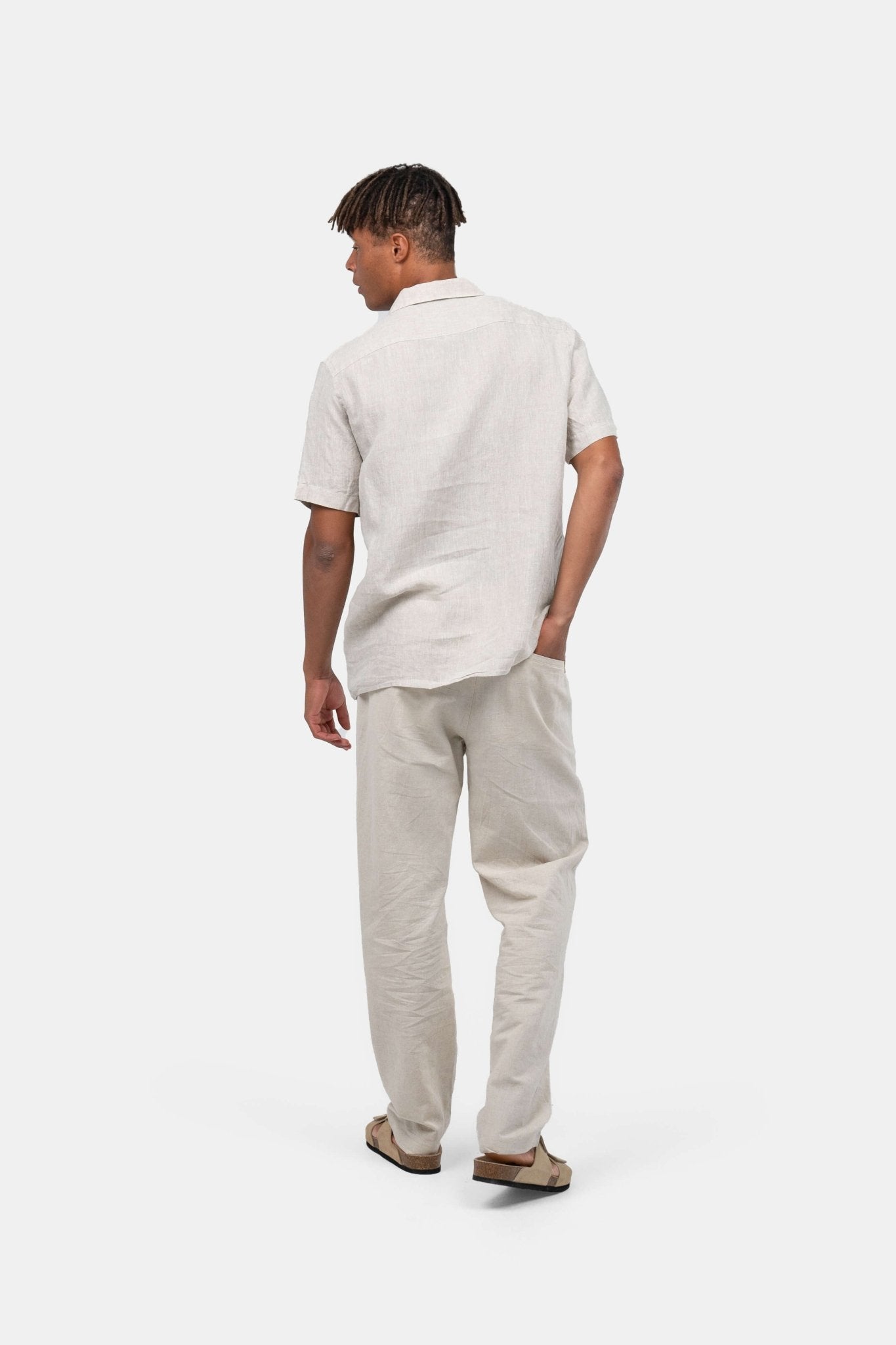 Kortærmet Hørskjorte Beige |  Skagen-clothing.dk