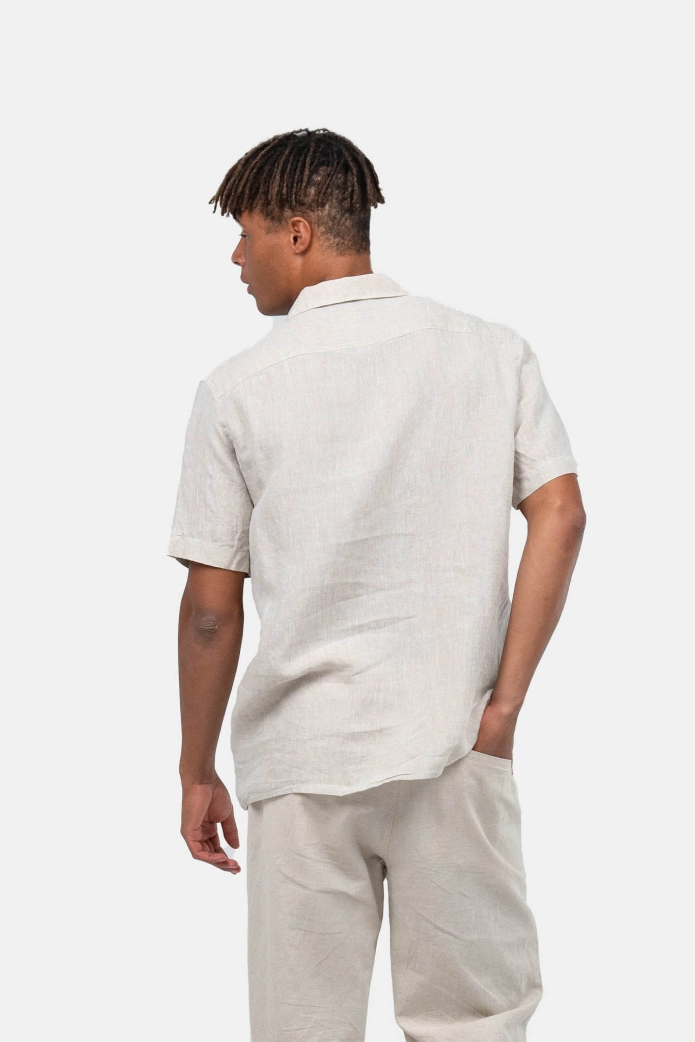 Kortærmet Hørskjorte Beige |  Skagen-clothing.dk