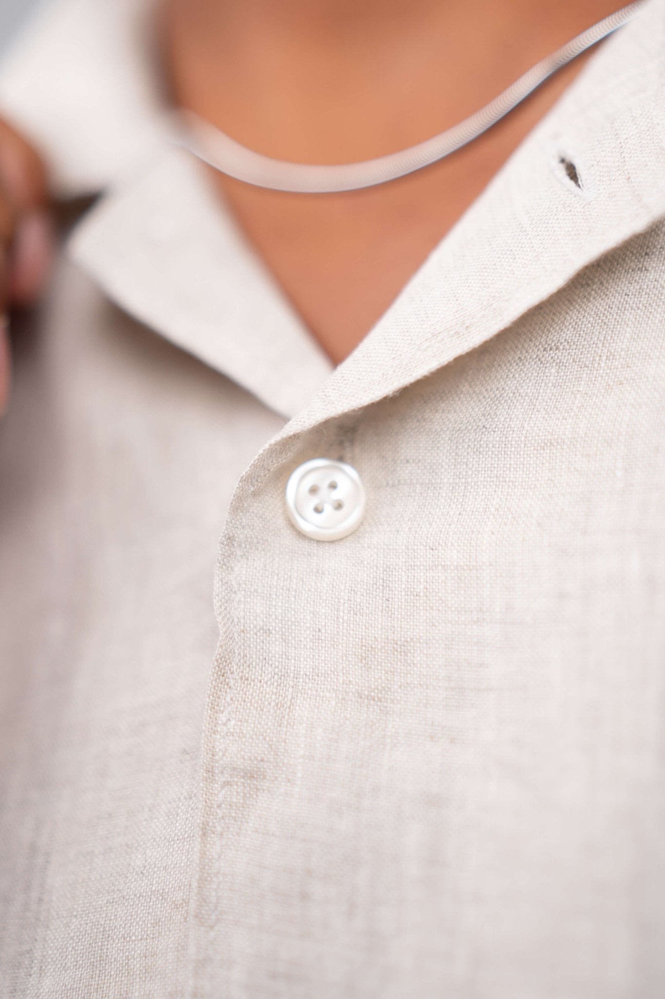 Kortærmet Hørskjorte Beige |  Skagen-clothing.dk