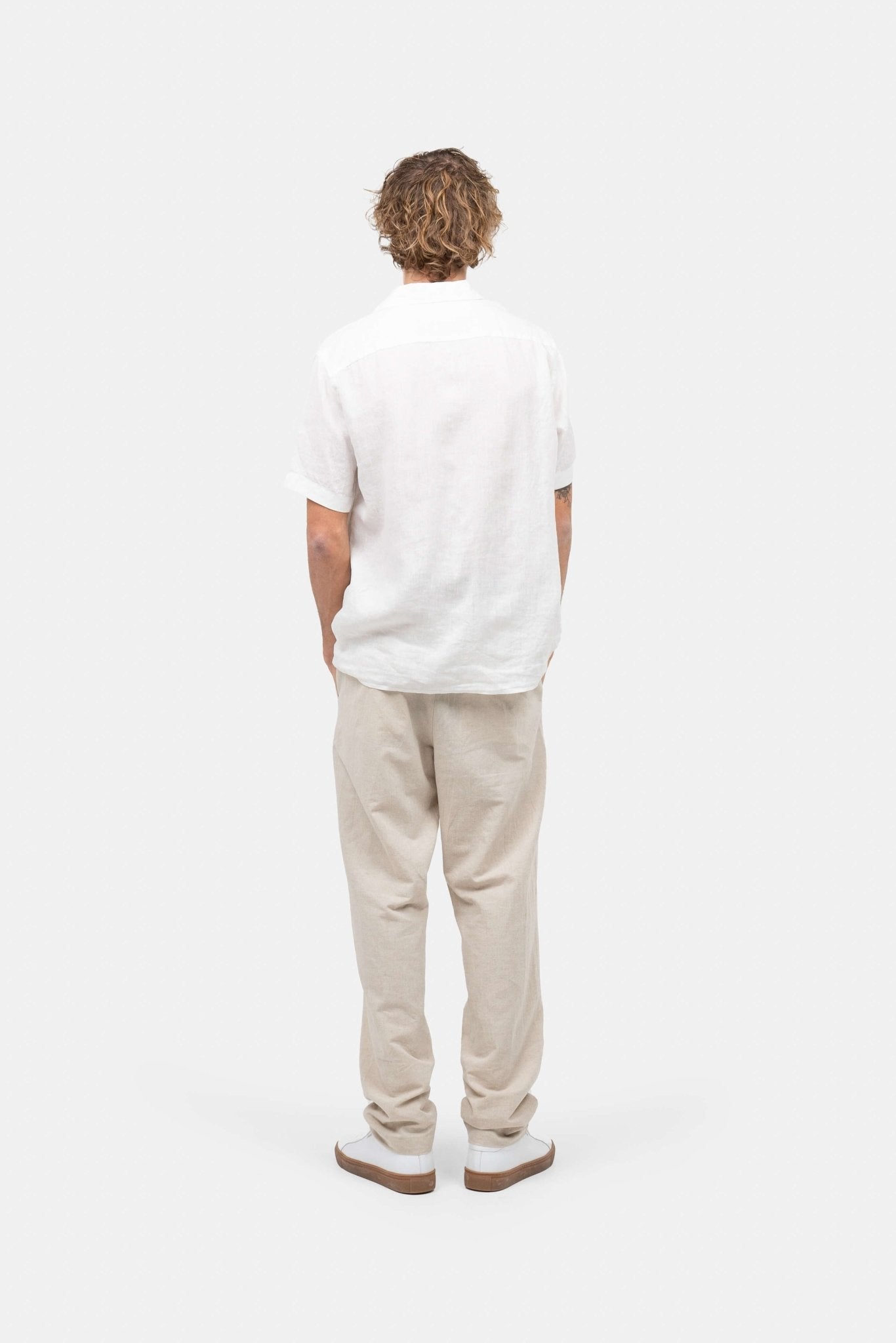 Kortærmet Hørskjorte Hvid |  Skagen-clothing.dk