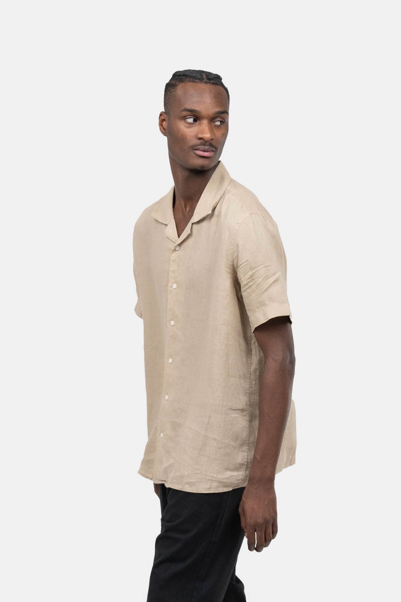 Kortærmet Hørskjorte Mokka |  Skagen-clothing.dk