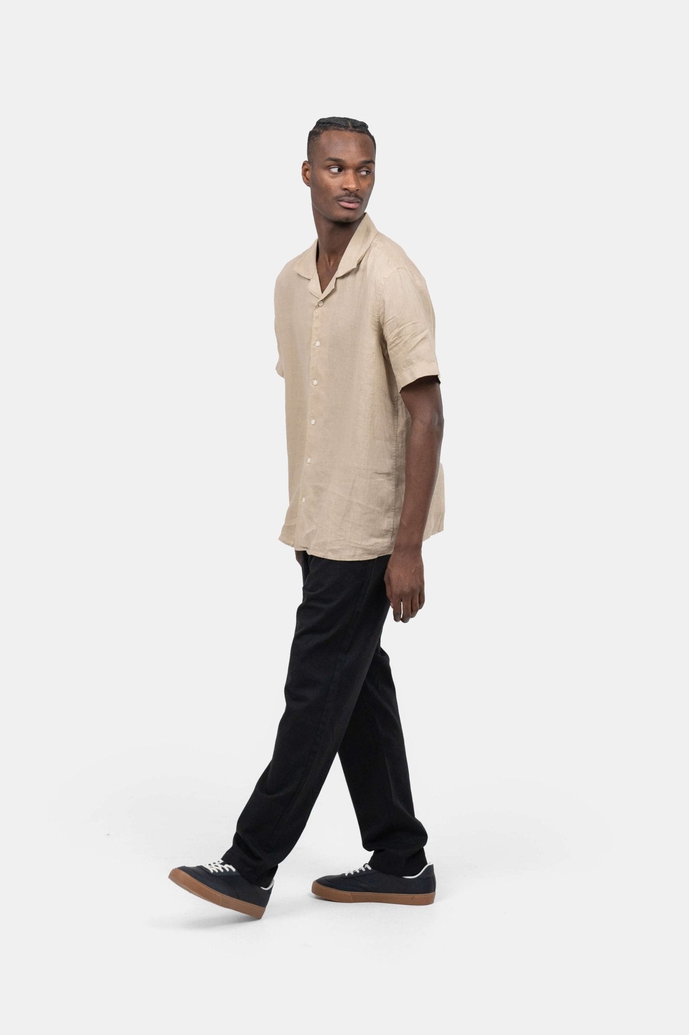 Kortærmet Hørskjorte Mokka |  Skagen-clothing.dk