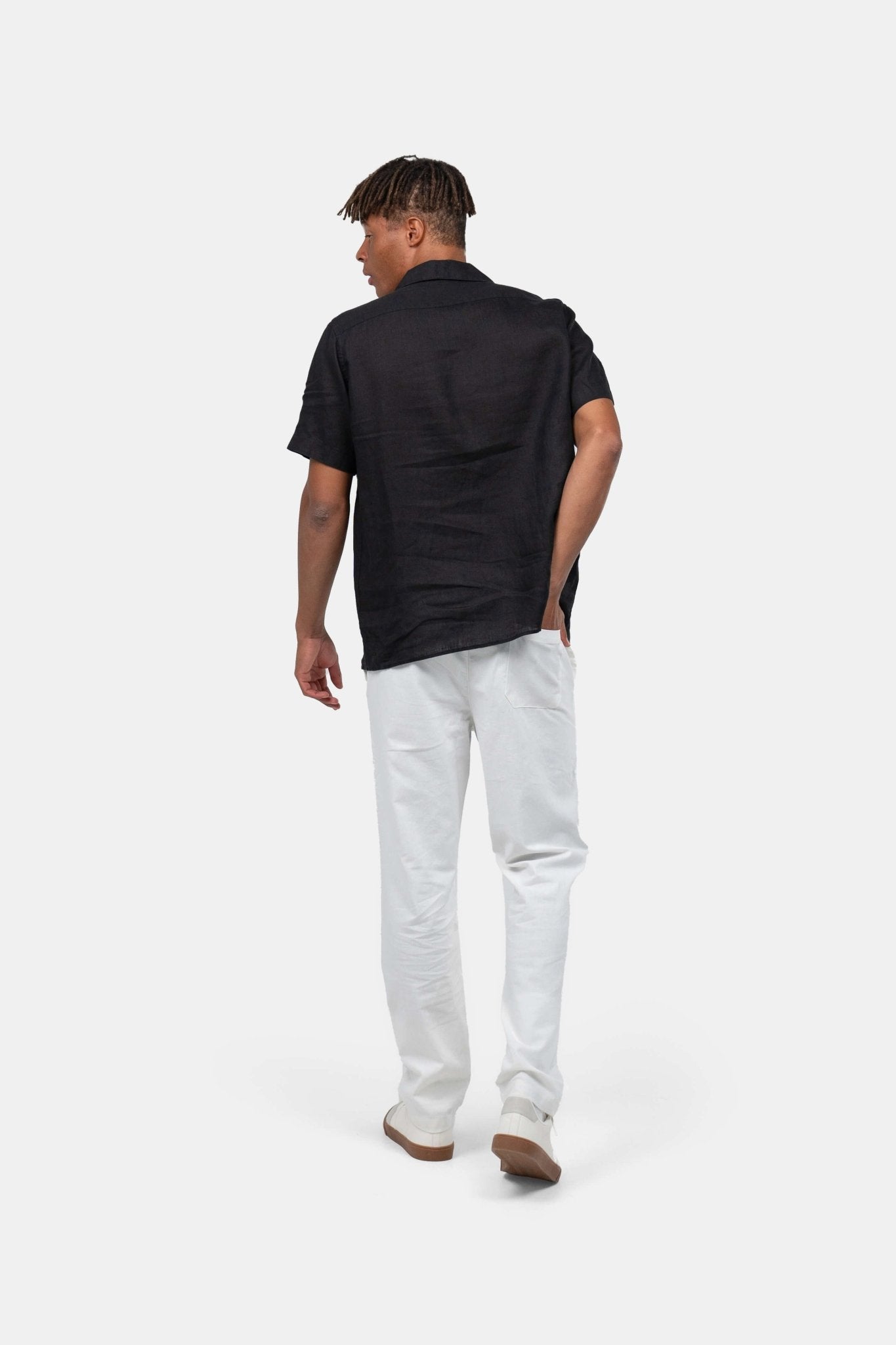 Kortærmet Hørskjorte Sort |  Skagen-clothing.dk