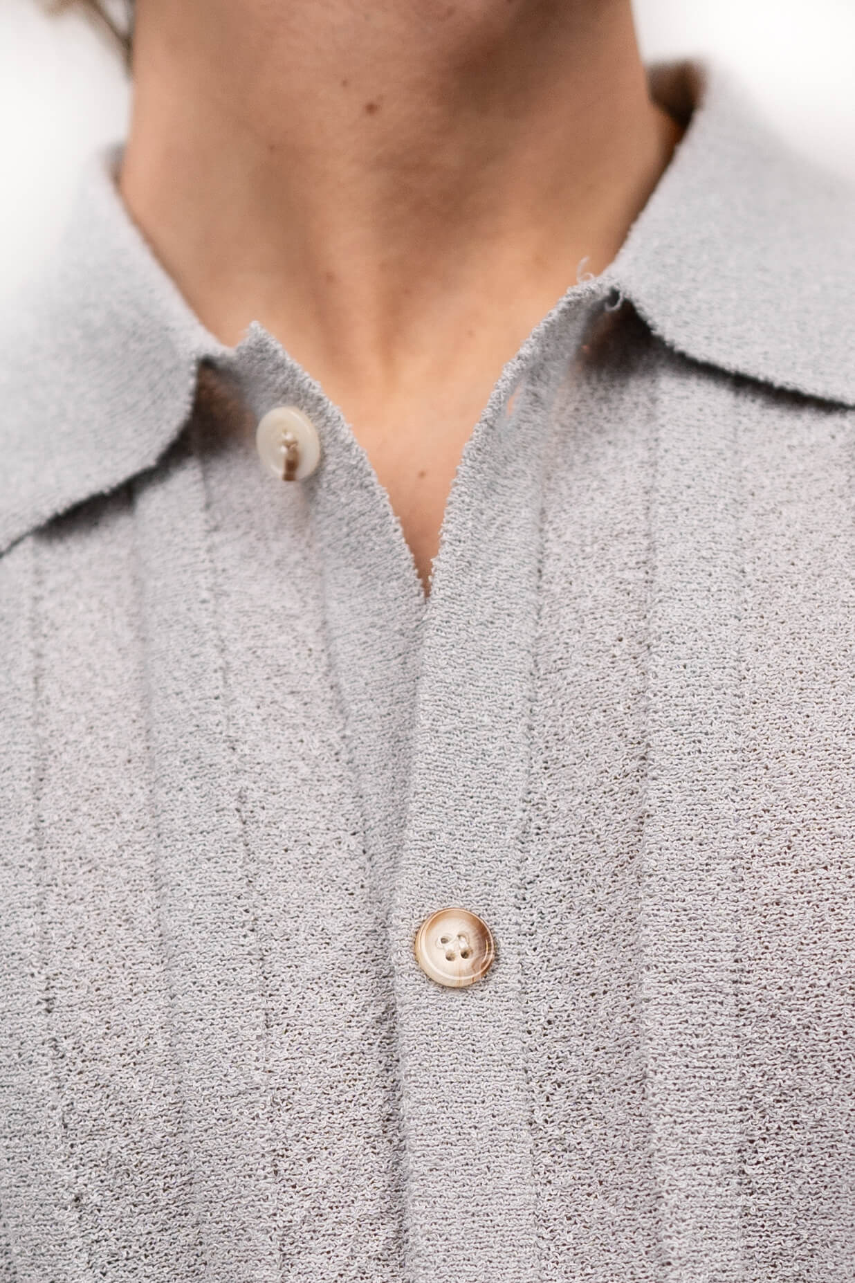Kortærmet Textured Skjorte Grå |  Skagen-clothing.dk