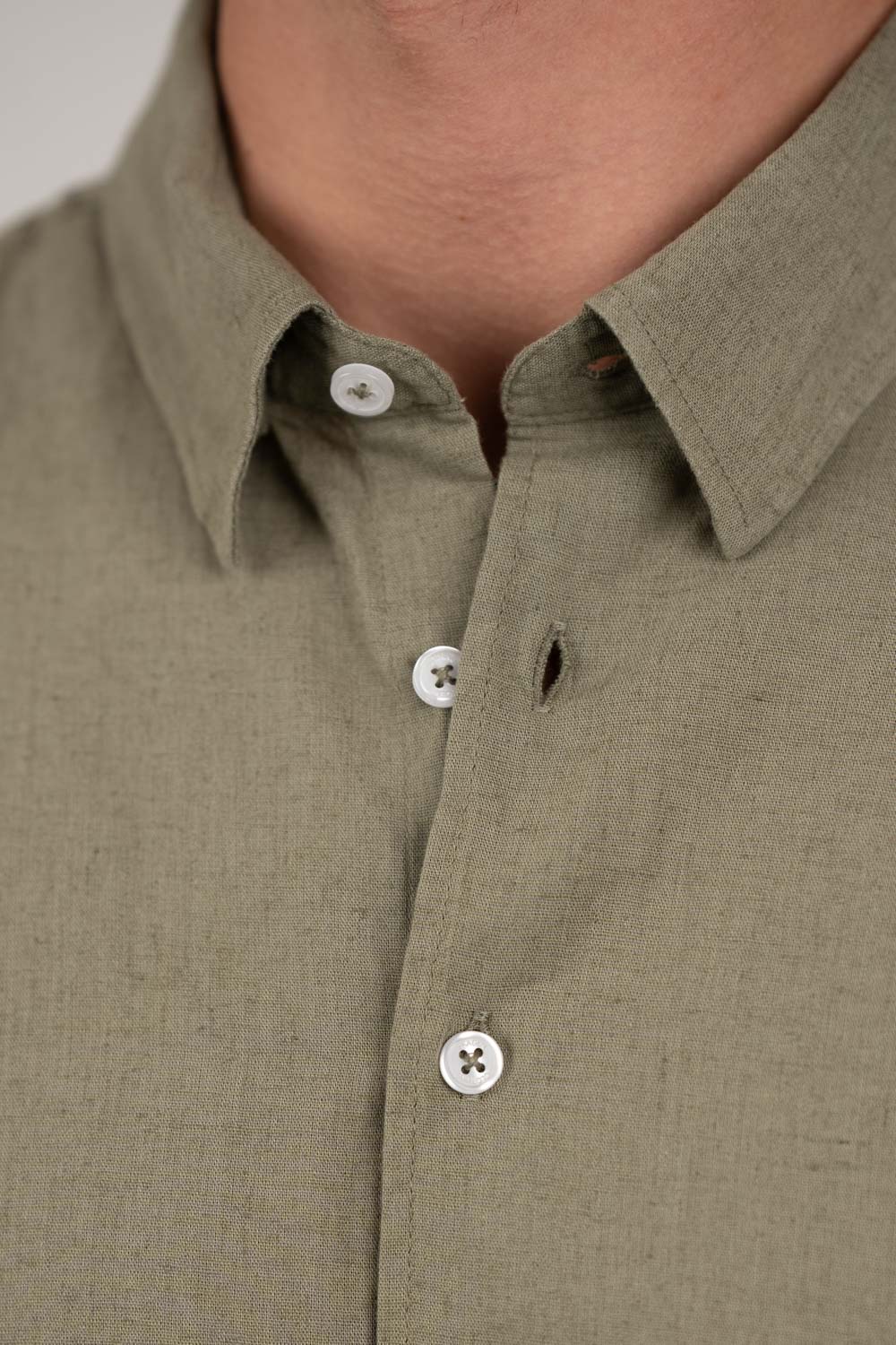 Langærmet Hørskjorte Army |  Skagen-clothing.dk