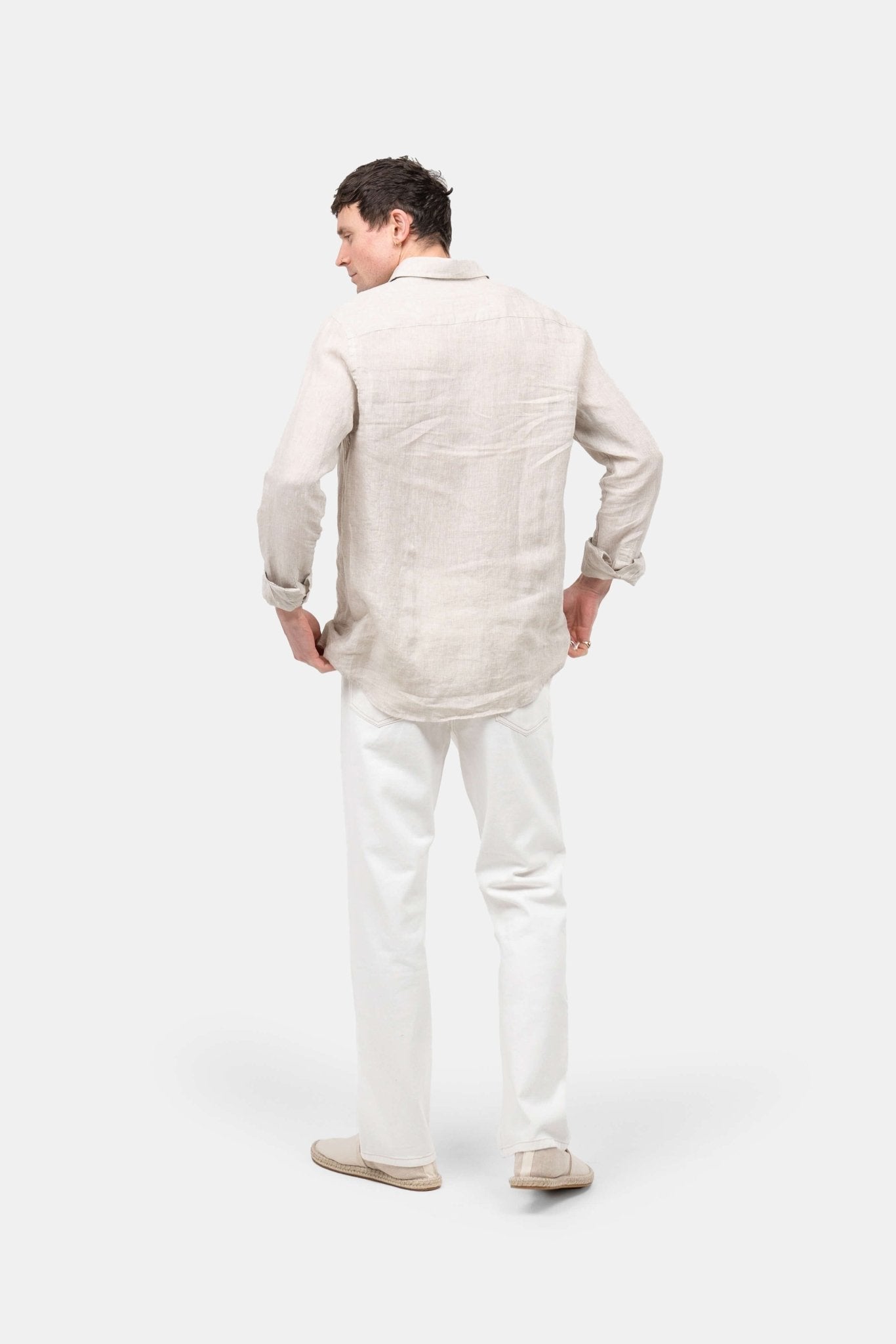 Langærmet Hørskjorte Beige |  Skagen-clothing.dk