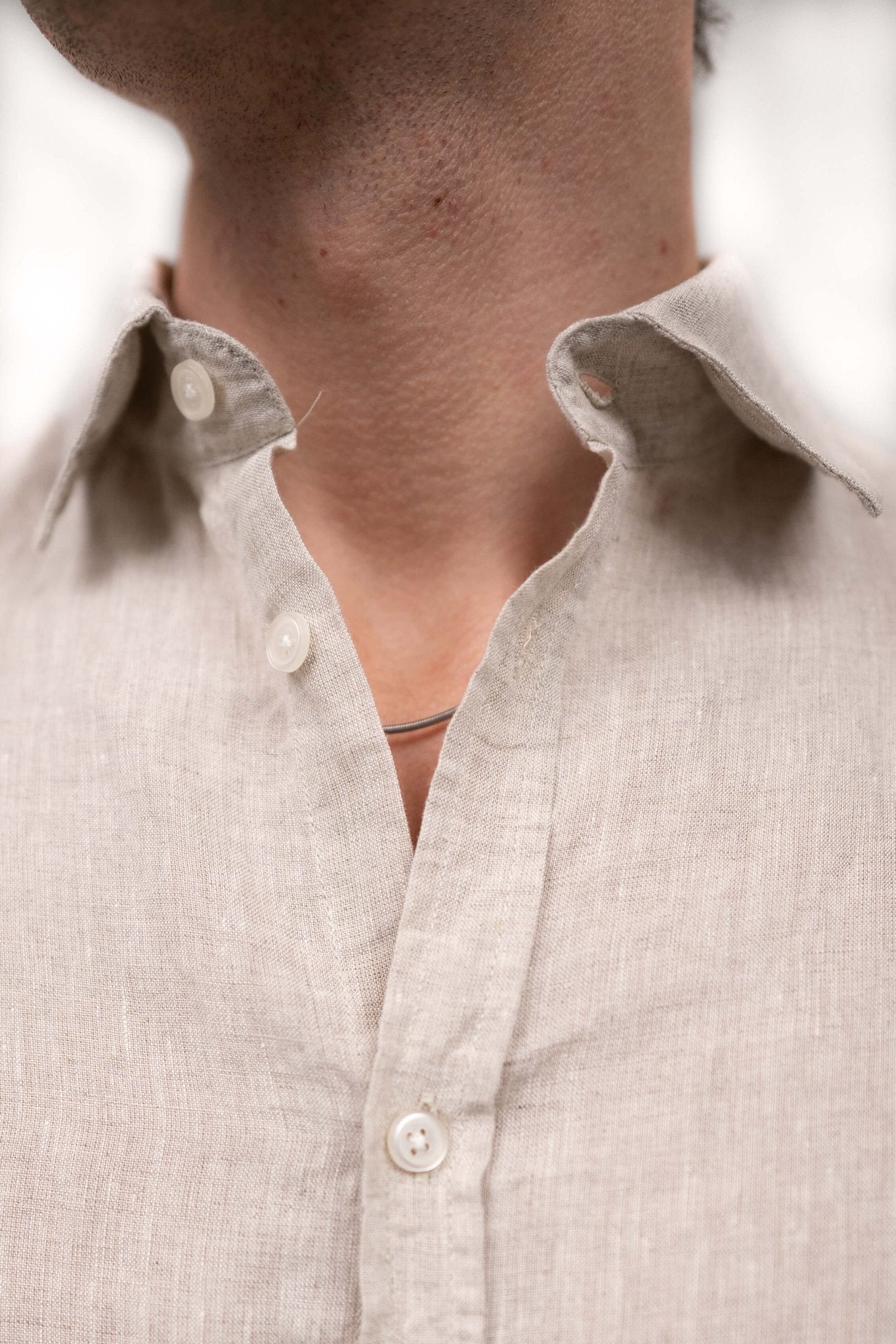 Langærmet Hørskjorte Beige |  Skagen-clothing.dk
