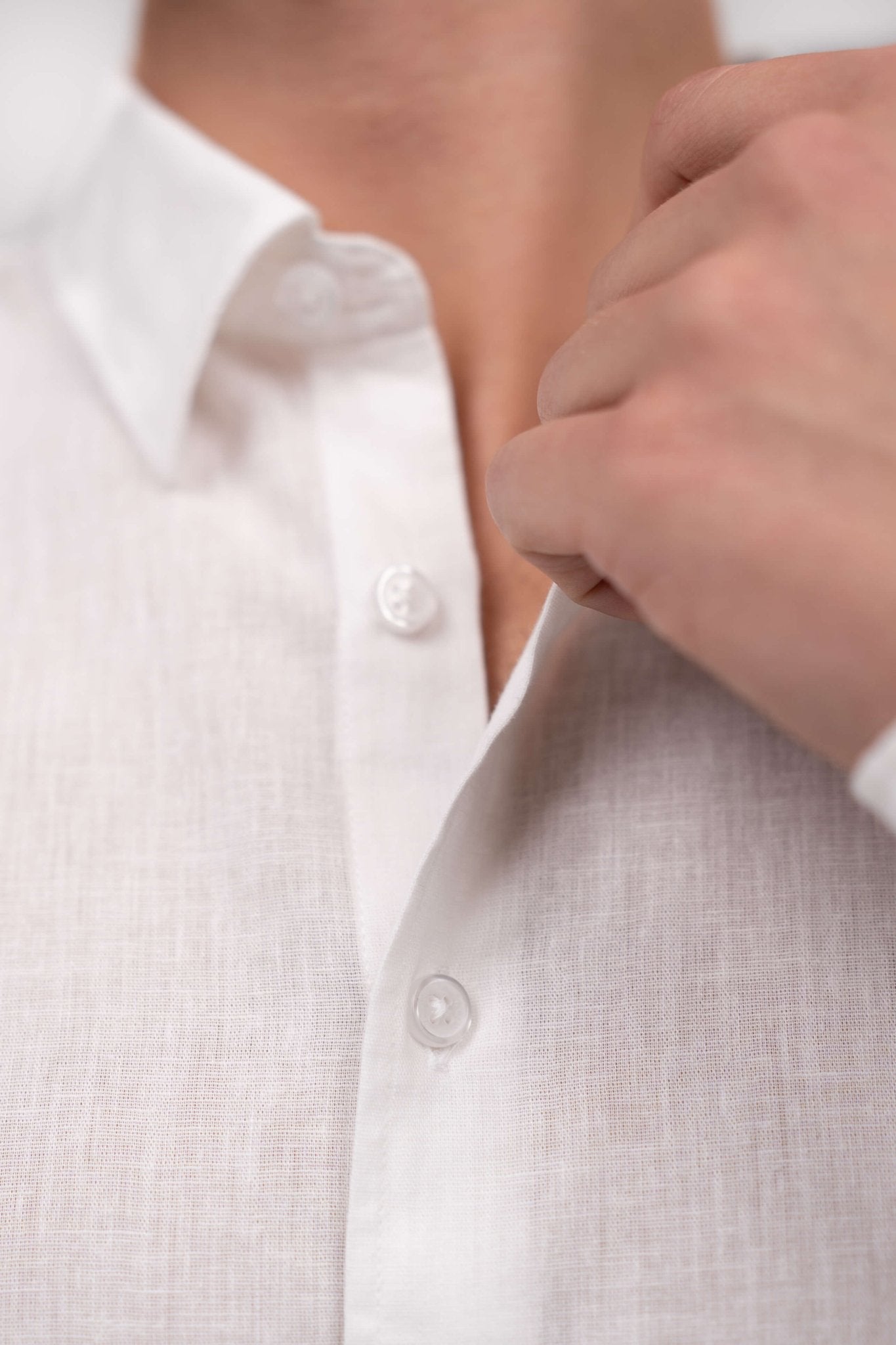 Langærmet Hørskjorte Hvid |  Skagen-clothing.dk