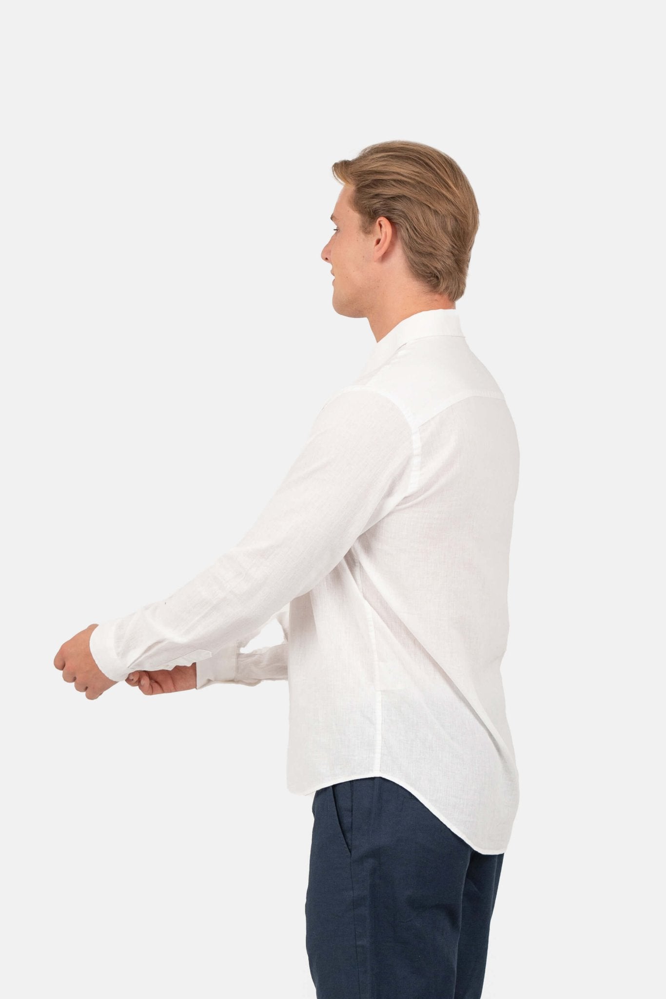 Langærmet Hørskjorte Hvid |  Skagen-clothing.dk