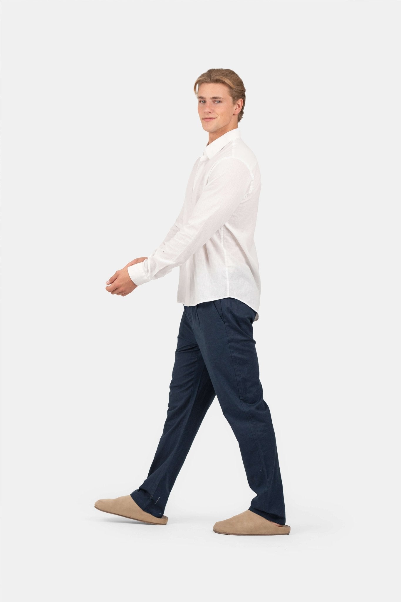 Langærmet Hørskjorte Hvid |  Skagen-clothing.dk
