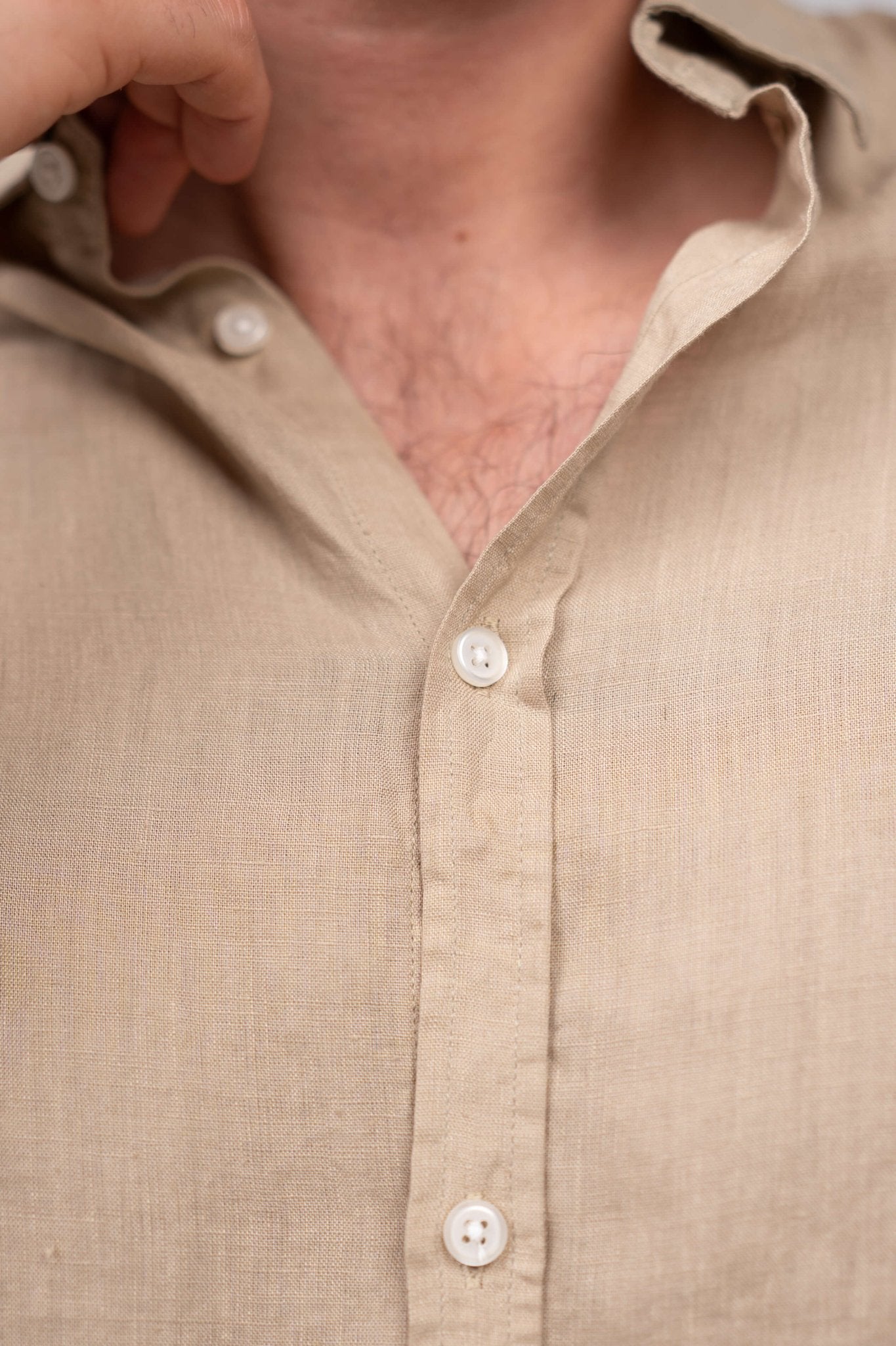 Langærmet Hørskjorte Mokka |  Skagen-clothing.dk