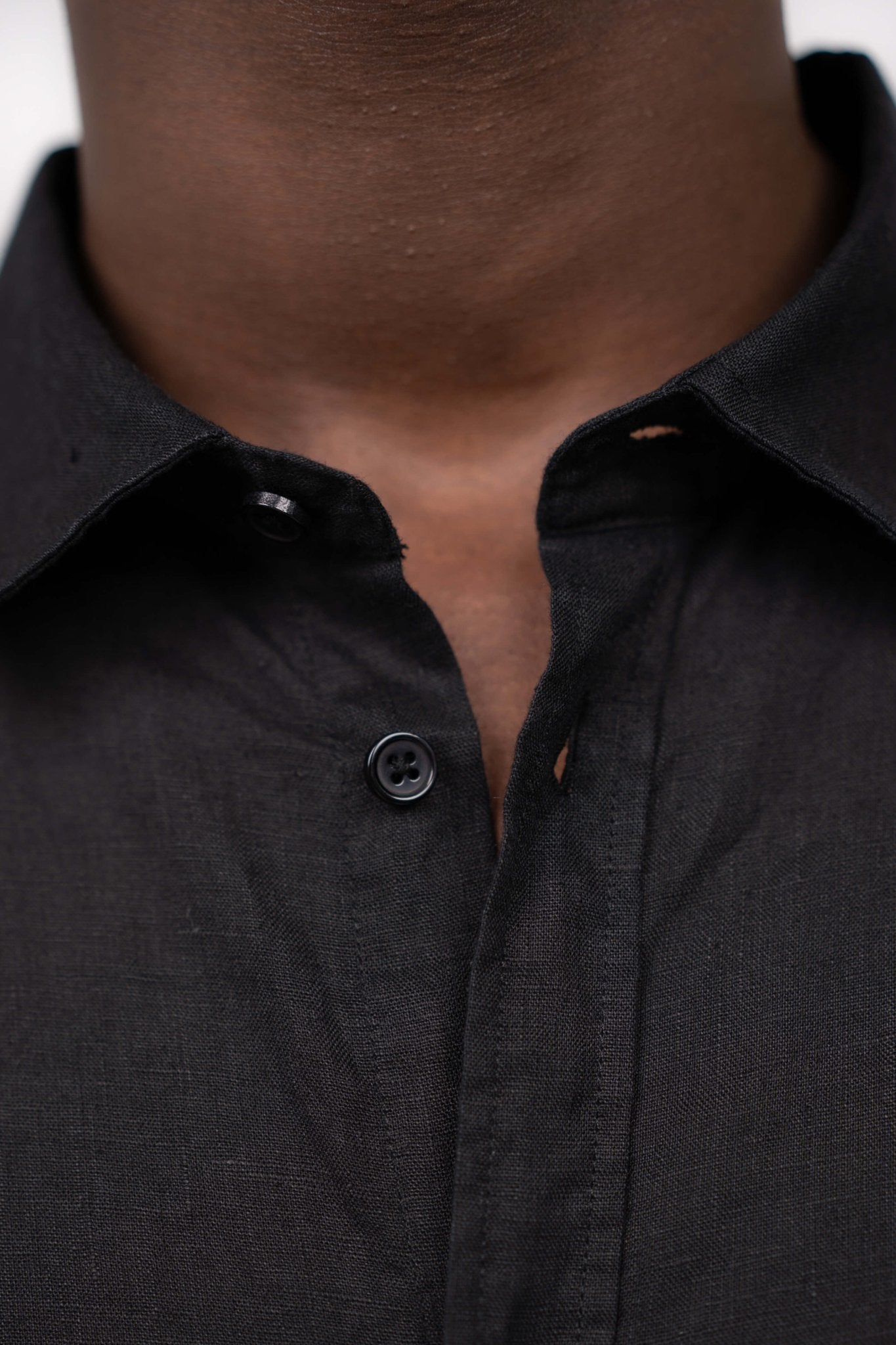 Langærmet Hørskjorte Sort |  Skagen-clothing.dk