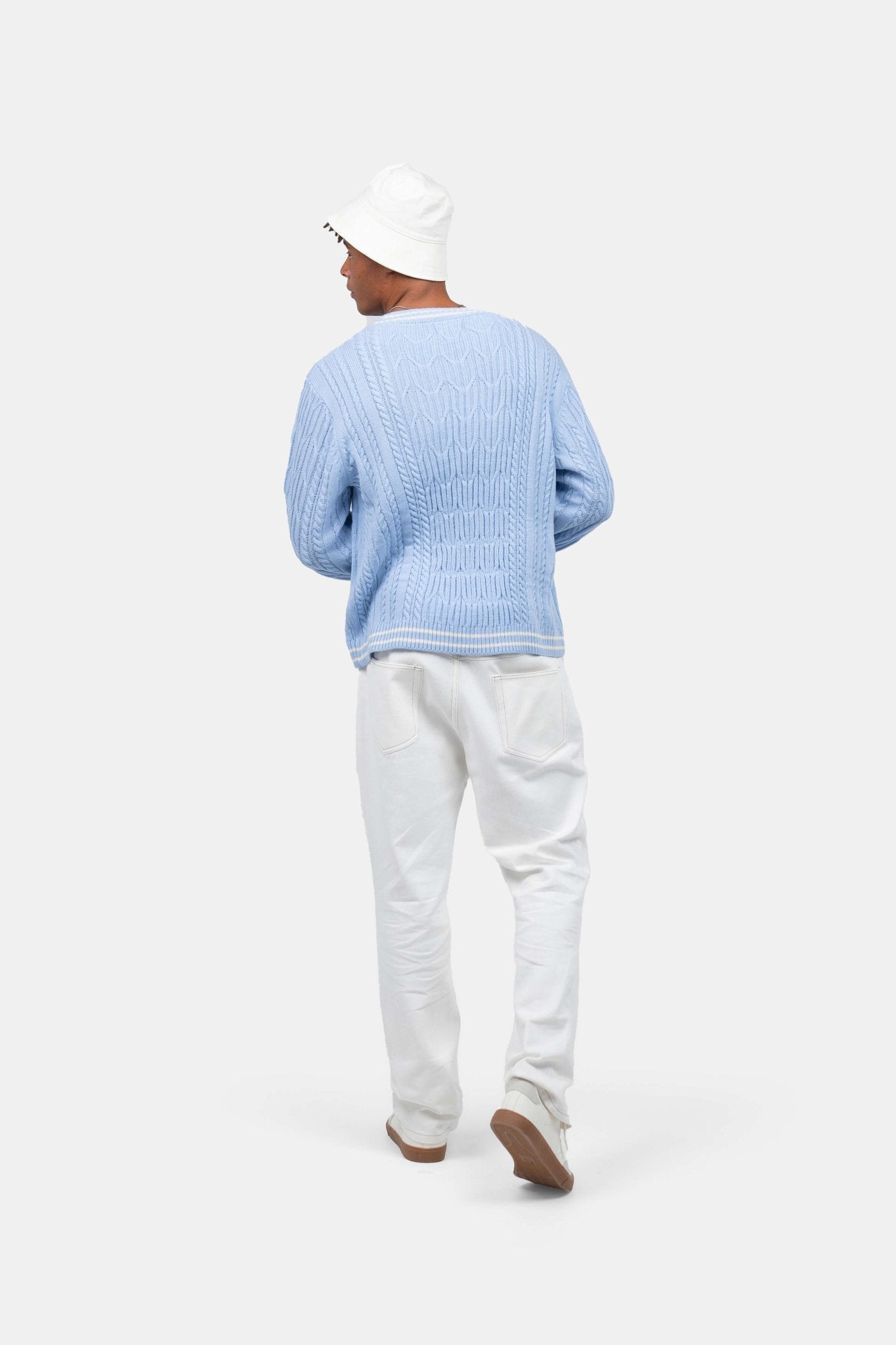 Langærmet Kabel Strik Lyseblå |  Skagen-clothing.dk