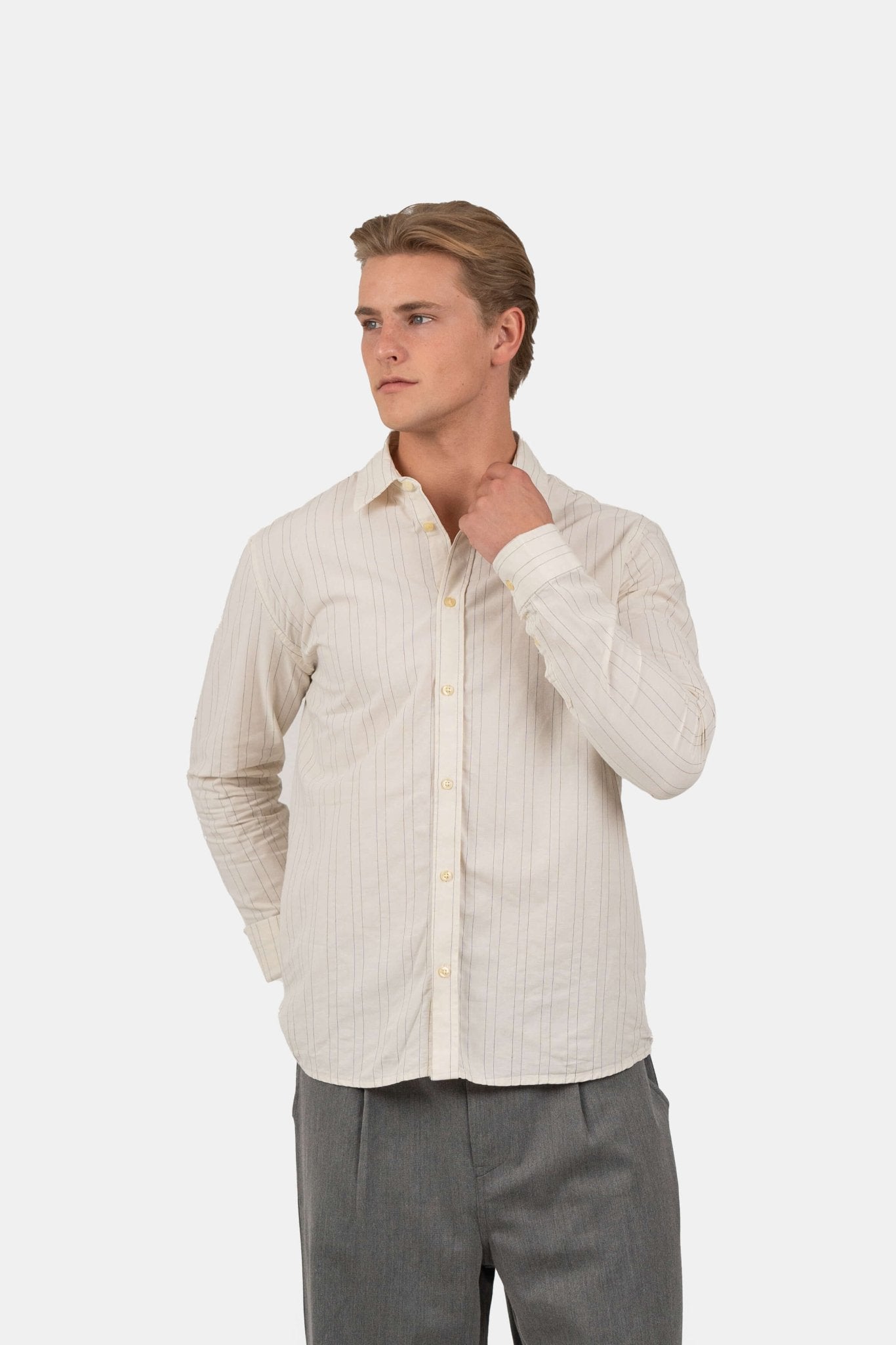 Langærmet Pinstriped Skjorte |  Skagen-clothing.dk