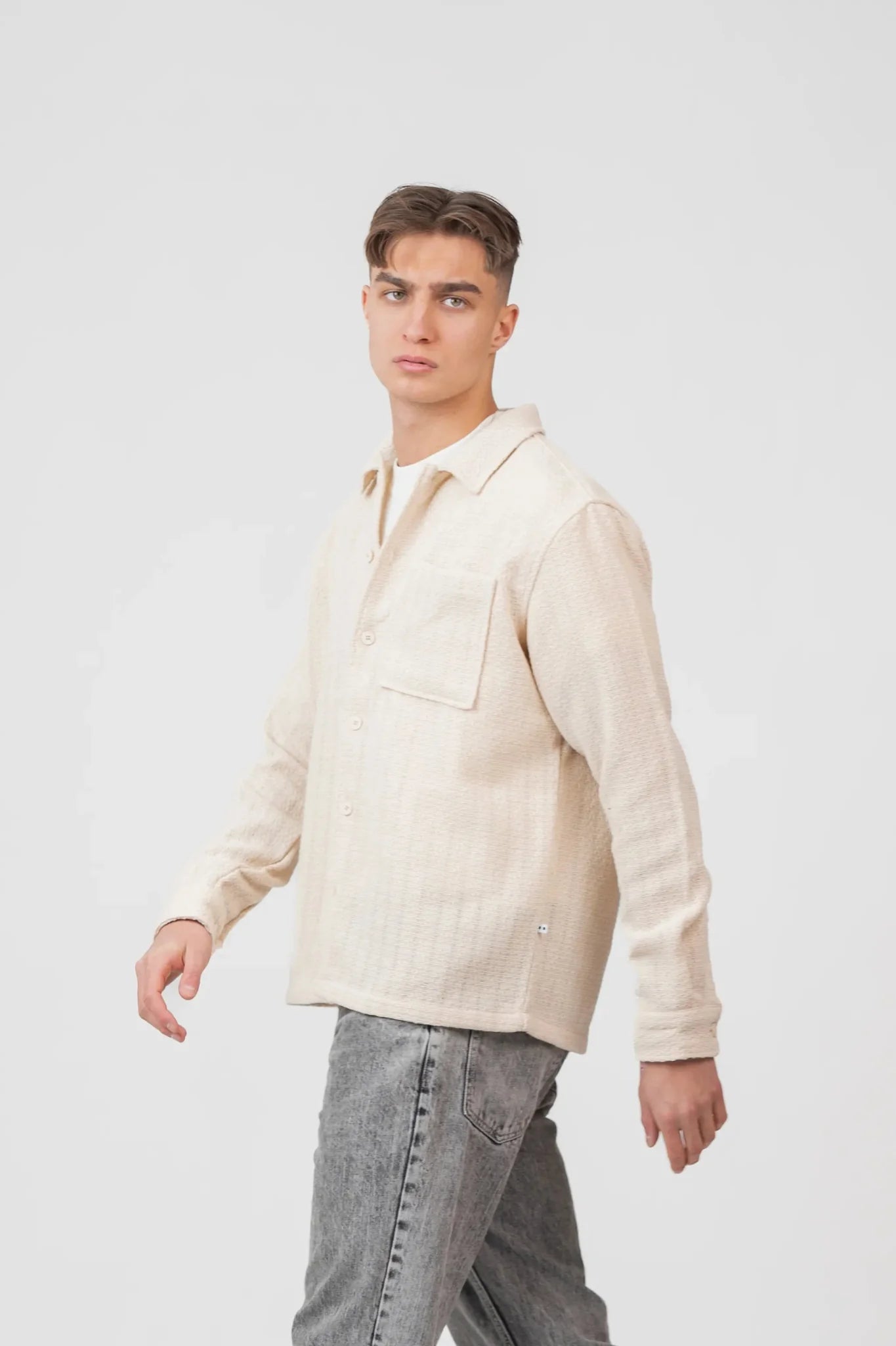 Overshirt Cremehvid |  Skagen-clothing.dk
