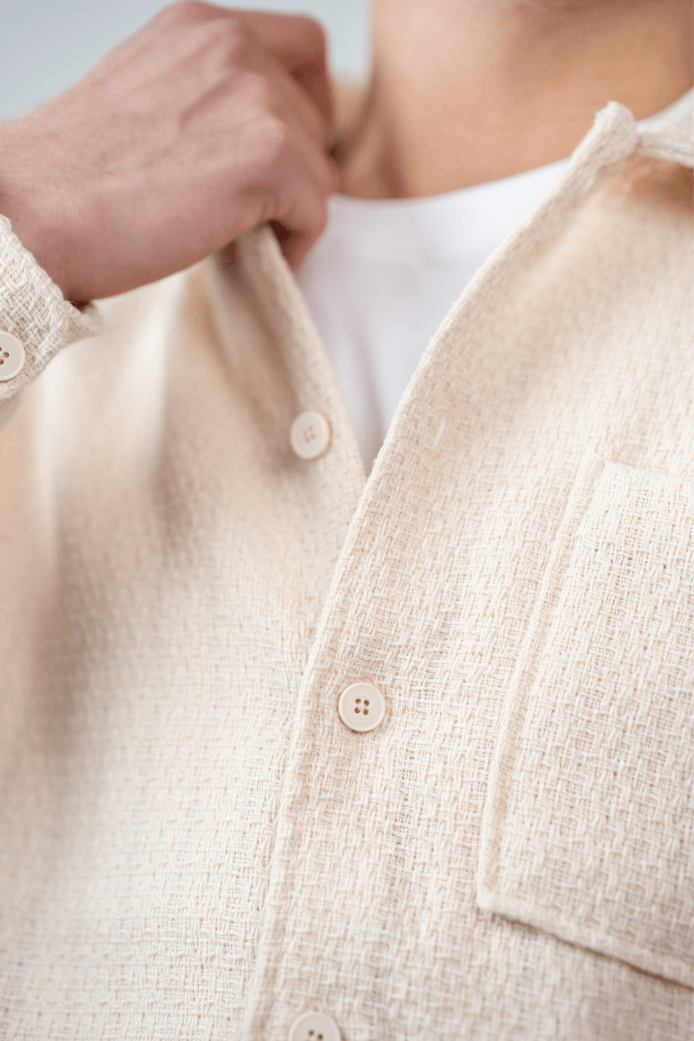 Overshirt Cremehvid |  Skagen-clothing.dk