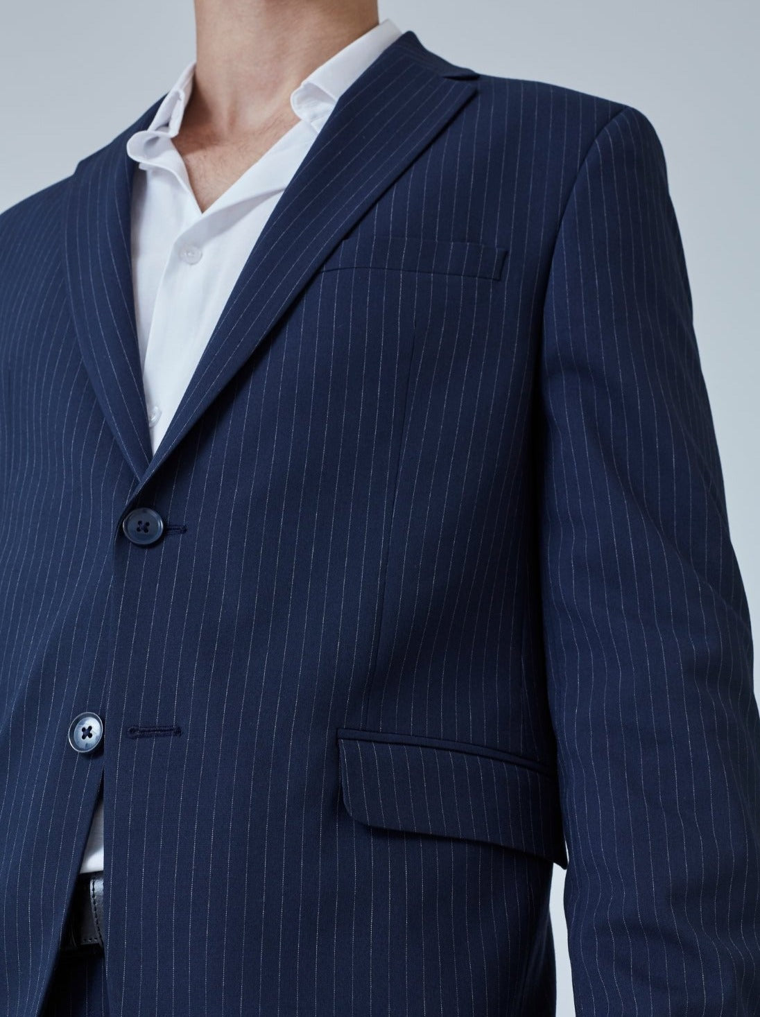 Pinstripe Jakkesæt Navy |  Skagen-clothing.dk