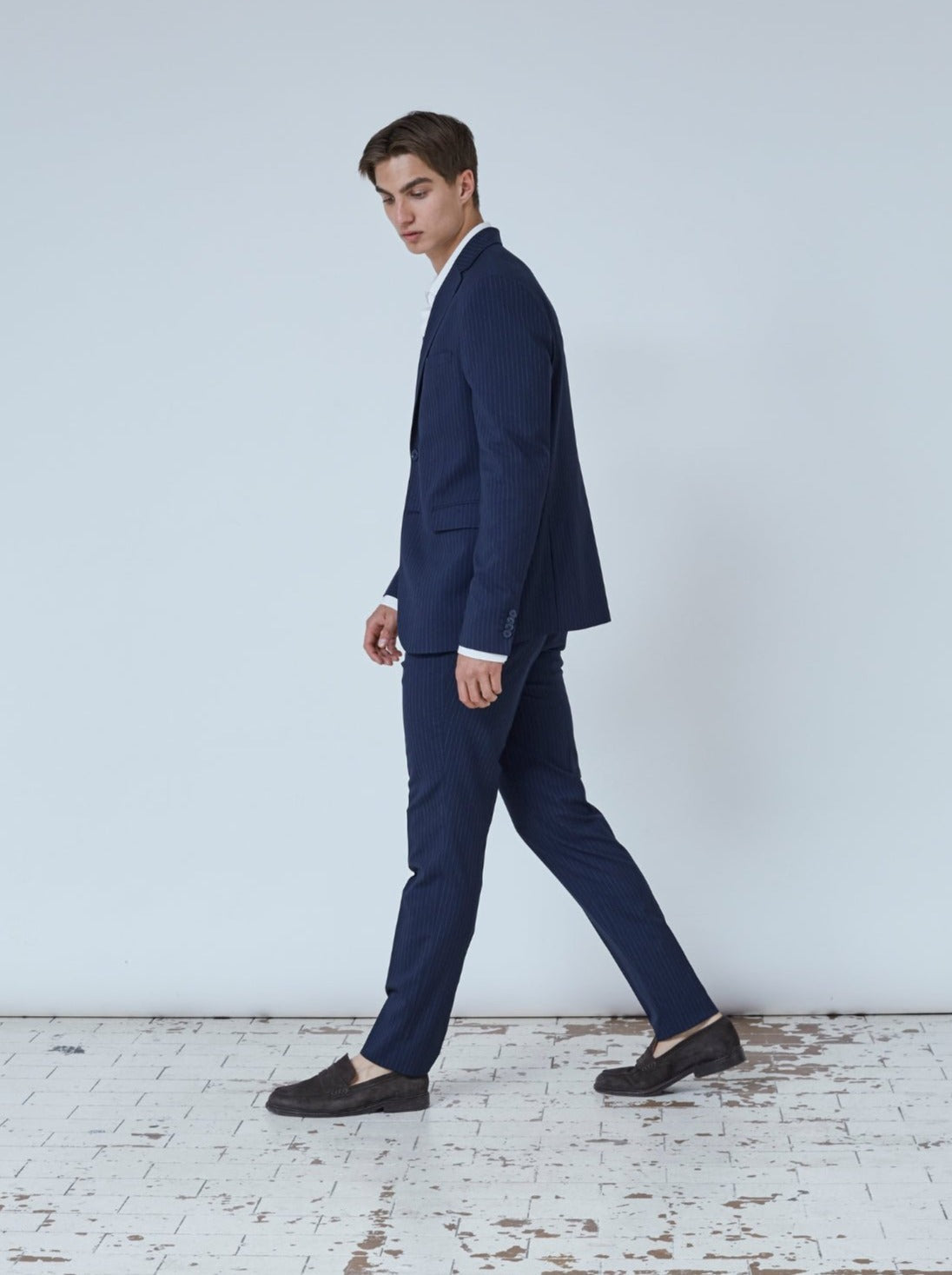 Pinstripe Jakkesæt Navy |  Skagen-clothing.dk
