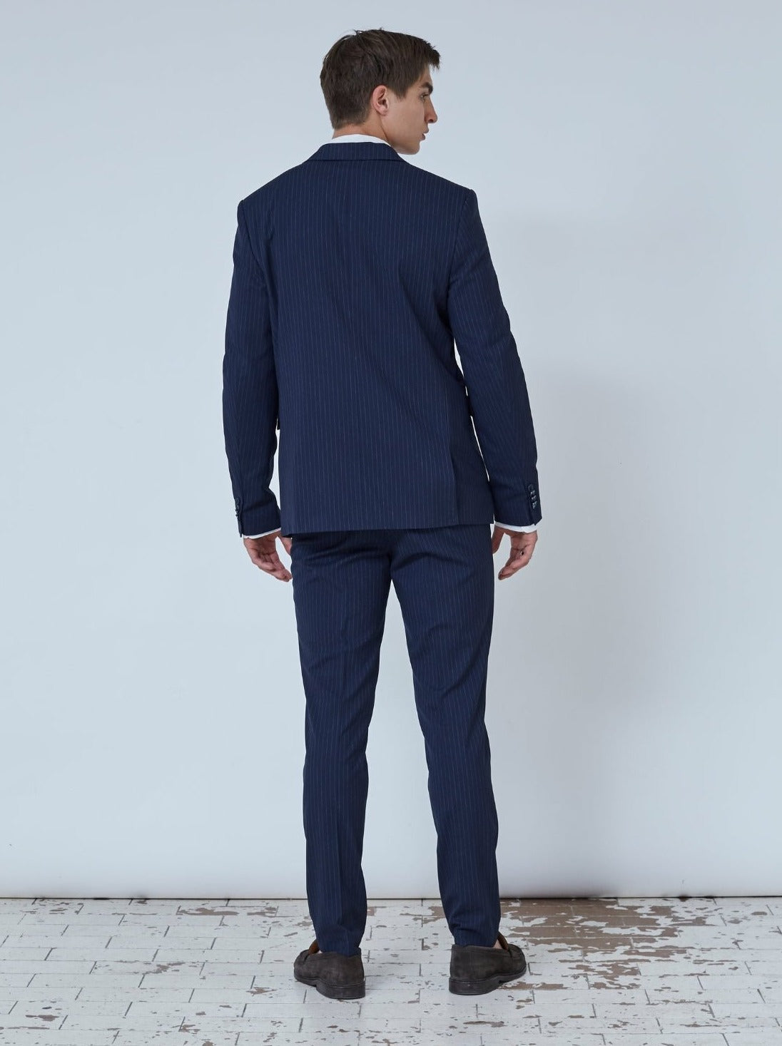 Pinstripe Jakkesæt Navy |  Skagen-clothing.dk