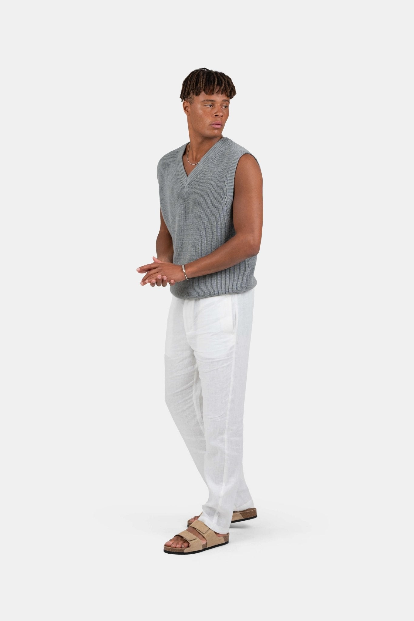Strikvest Grå |  Skagen-clothing.dk