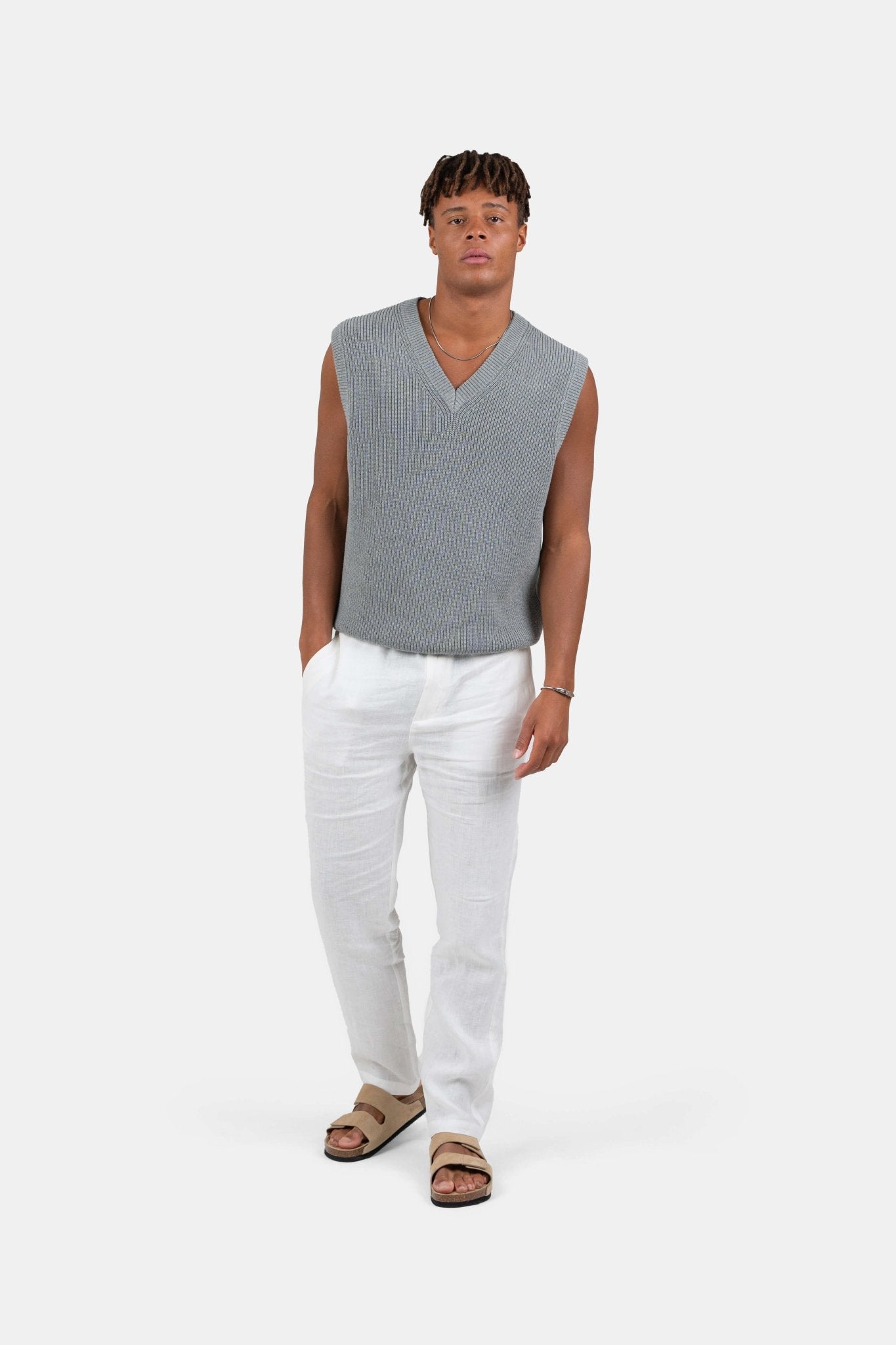 Strikvest Grå |  Skagen-clothing.dk