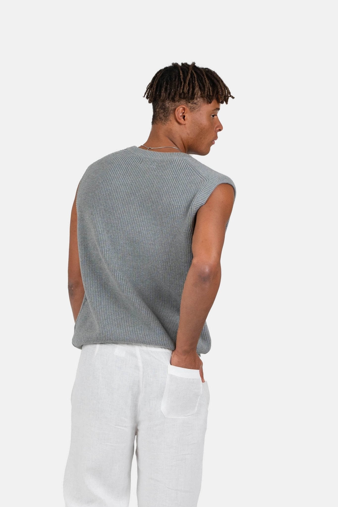 Strikvest Grå |  Skagen-clothing.dk