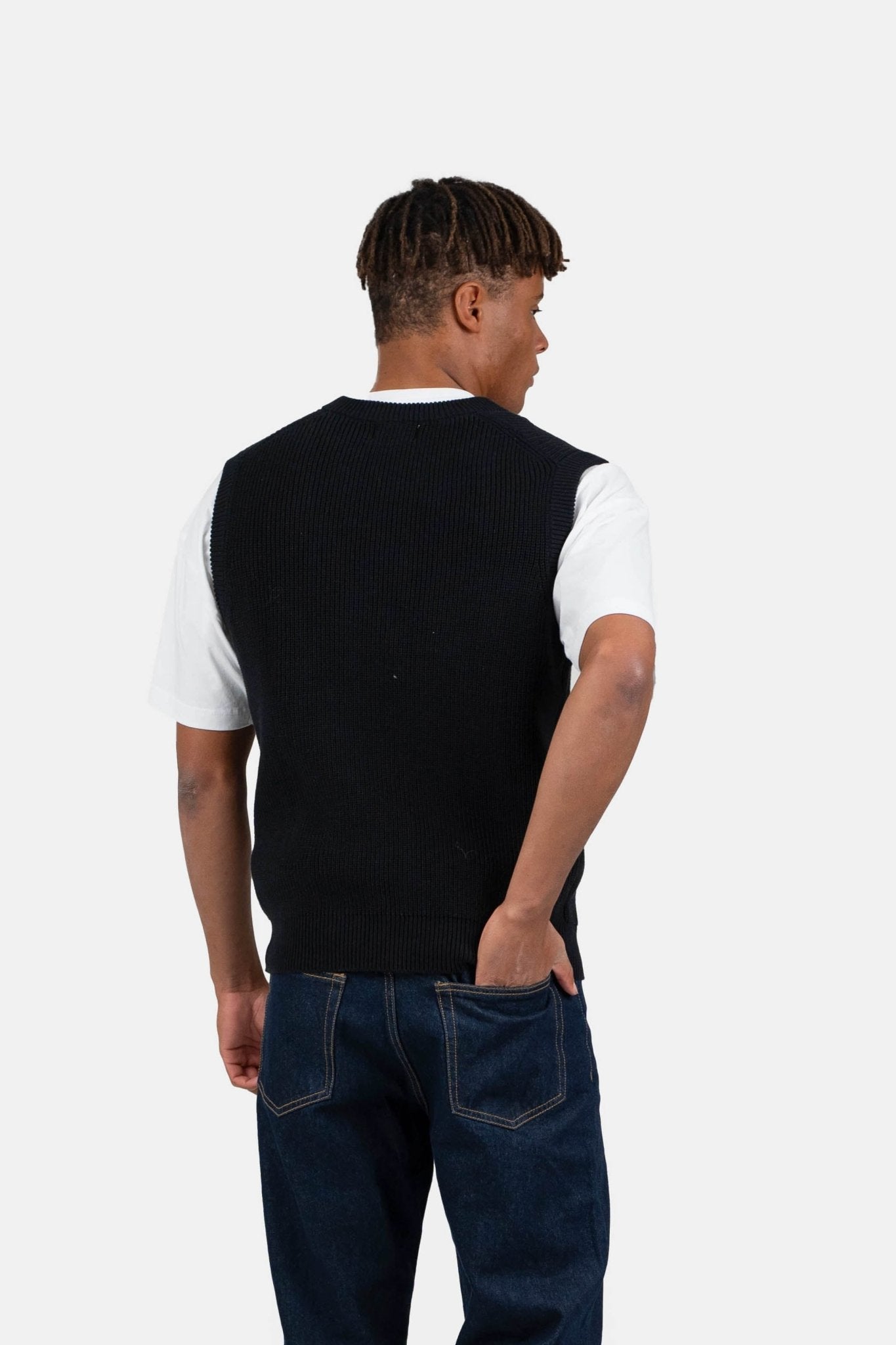 Strikvest Sort |  Skagen-clothing.dk