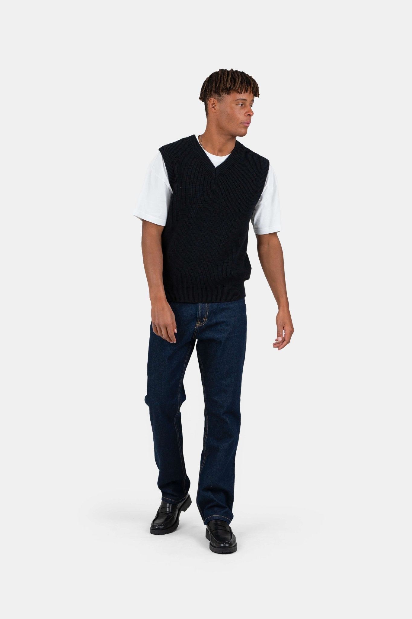 Strikvest Sort |  Skagen-clothing.dk