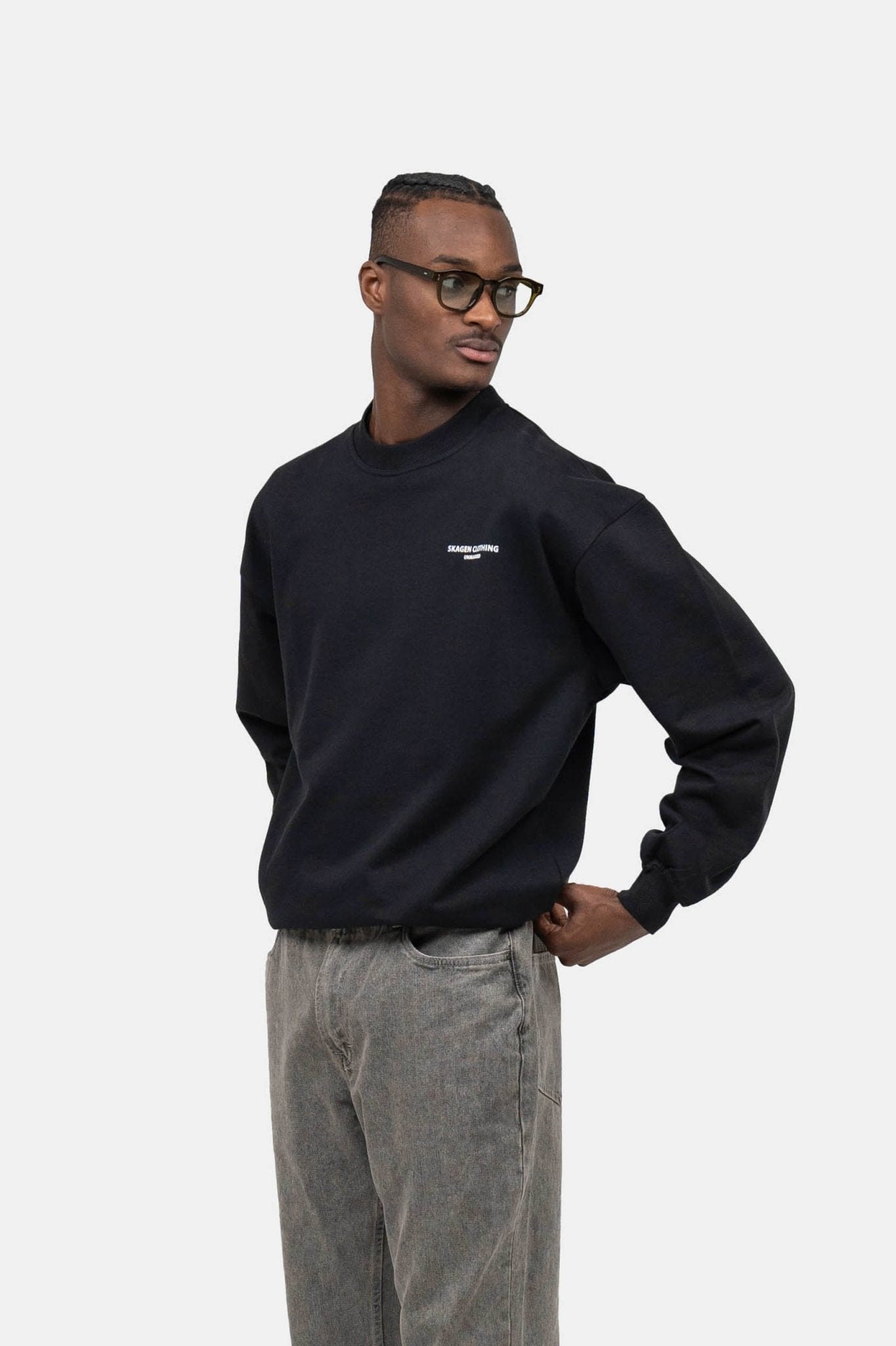UNMARKED Sweatshirt Sort |  Skagen-clothing.dk