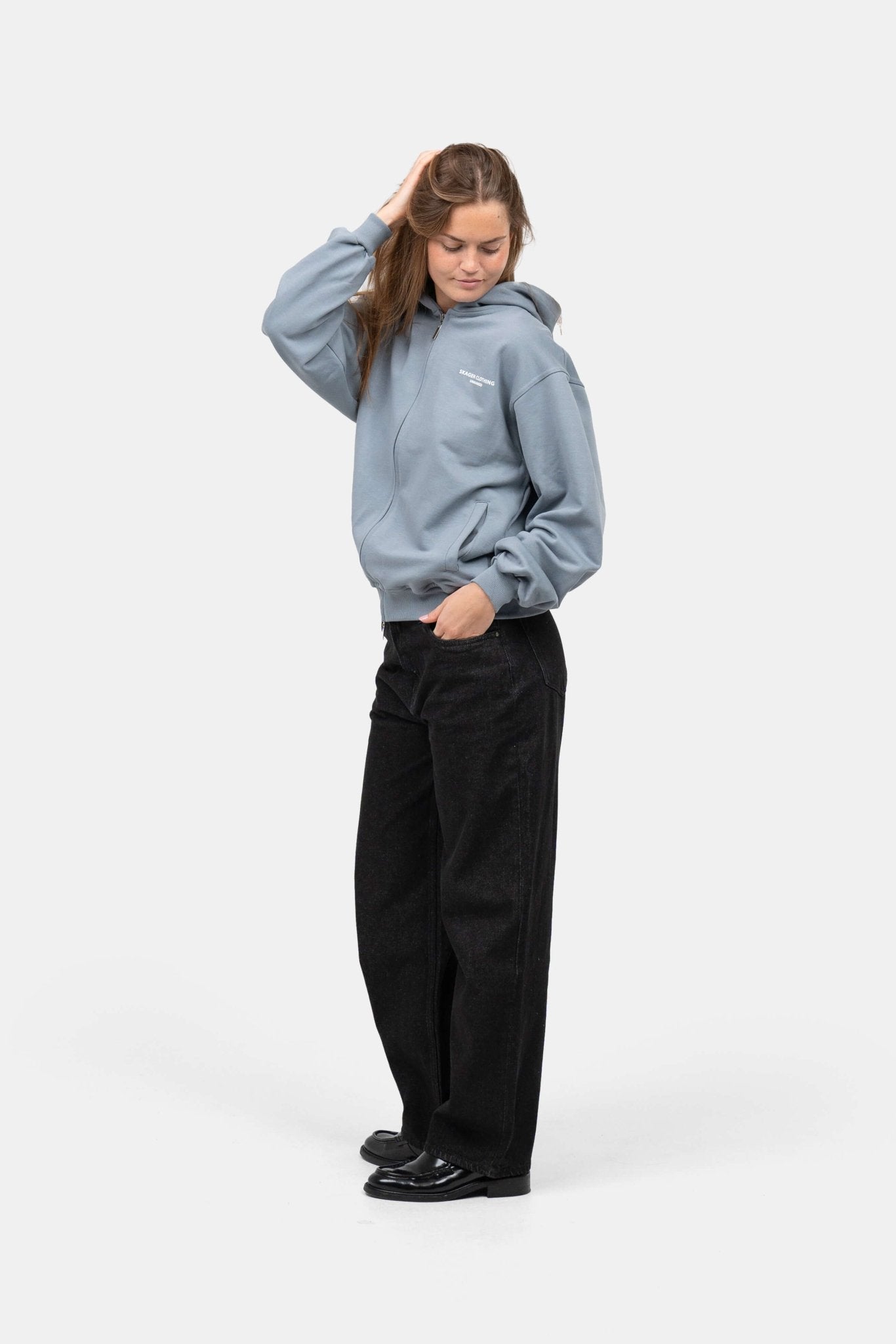 UNMARKED Zip-Hoodie Blå |  Skagen-clothing.dk