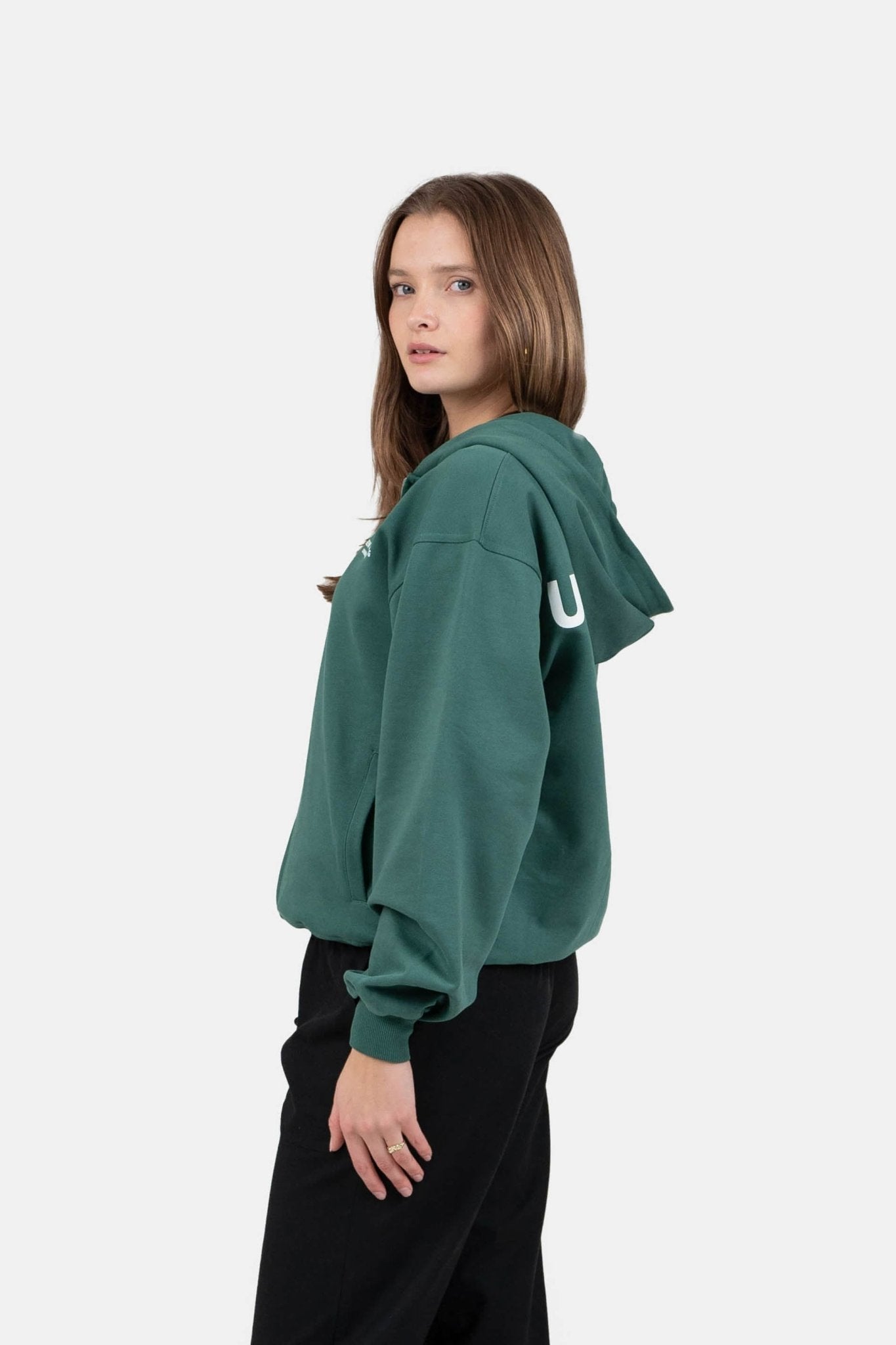 UNMARKED Zip-Hoodie Grøn |  Skagen-clothing.dk