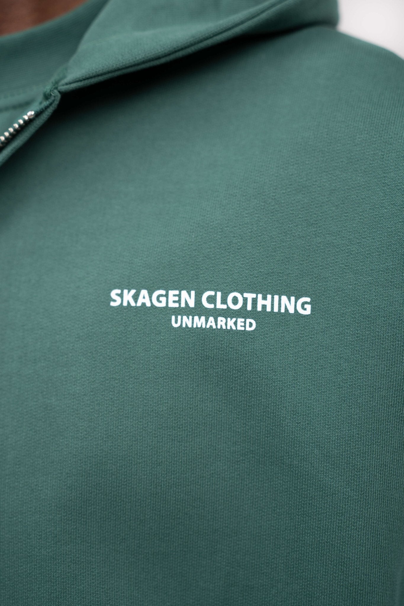 UNMARKED Zip-Hoodie Grøn |  Skagen-clothing.dk