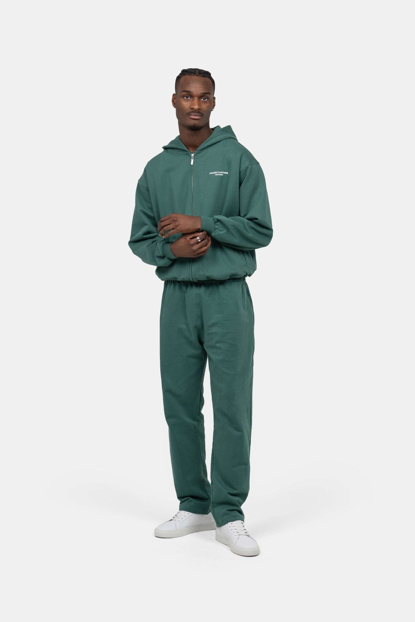UNMARKED Zip-Hoodie Grøn |  Skagen-clothing.dk