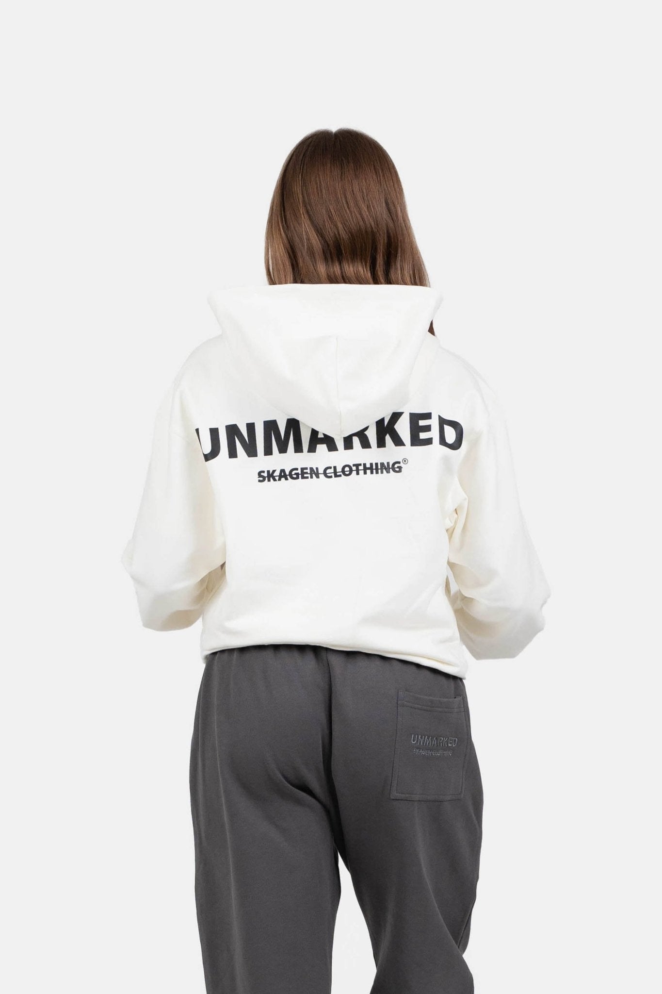 UNMARKED Zip-Hoodie Hvid |  Skagen-clothing.dk