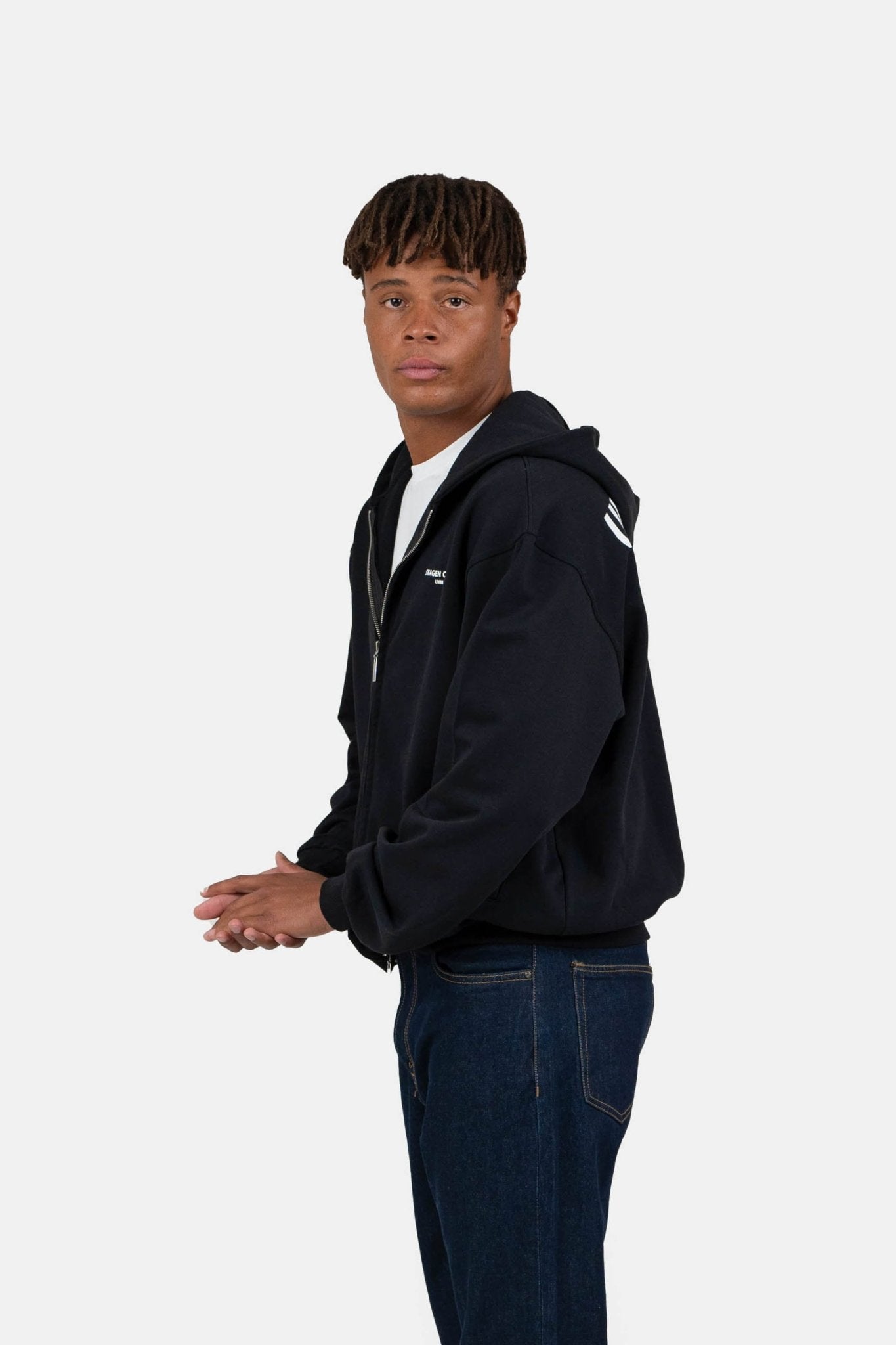 UNMARKED Zip-Hoodie Sort |  Skagen-clothing.dk